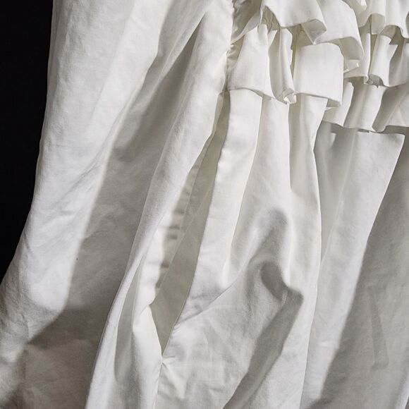 English Factory Sz. S White Short Sleeve Ruffle Tee Dress - Picture 9 of 16